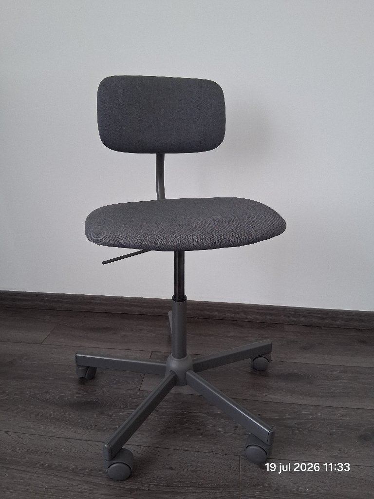 bureaustoel, Maison & Meubles, Chaises de bureau, Enlèvement, Comme neuf, Gris, Chaise de bureau