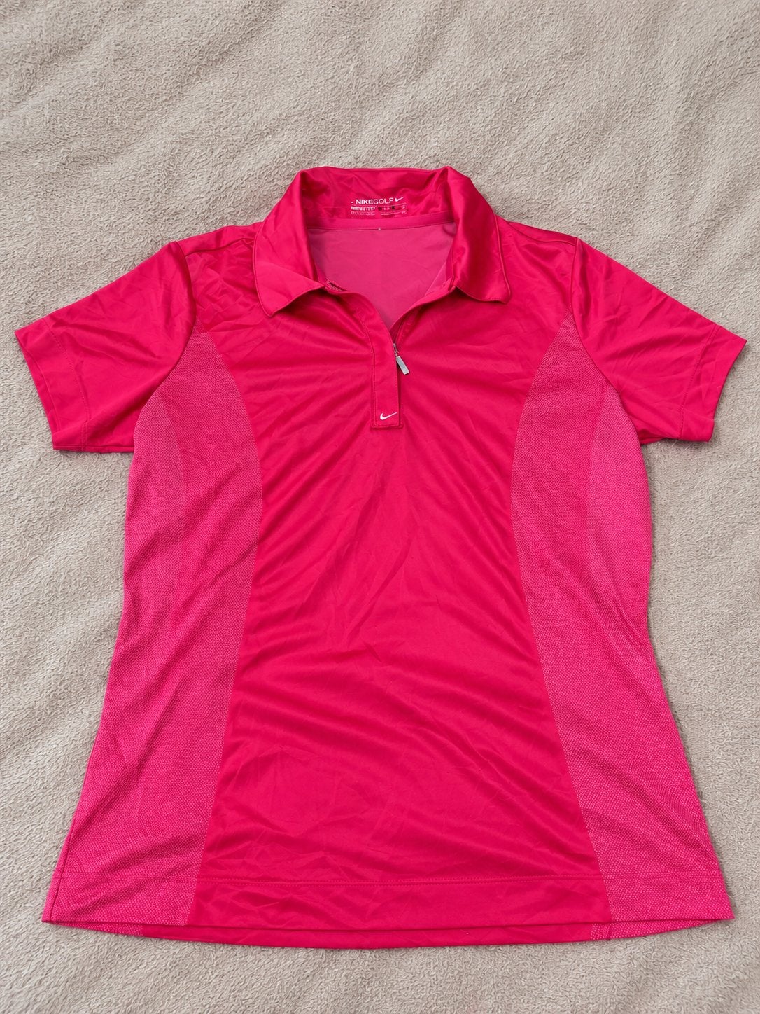 Nike Fit Dry Fuchsia roze Nike golfpoloshirt - maat S, Kleding | Dames, Ophalen of Verzenden, Zo goed als nieuw, Roze