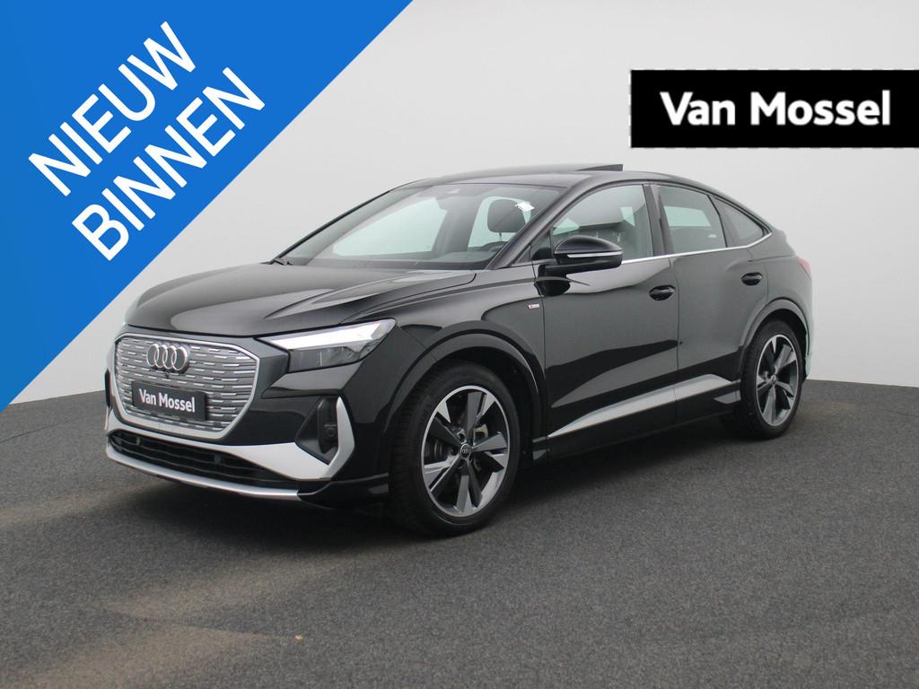 Audi Q4 Sportback e-tron 40 S Line PANO | LEDER | LED | CAME, Auto's, Gebruikt, Zwart, 82 kWh, Zwart