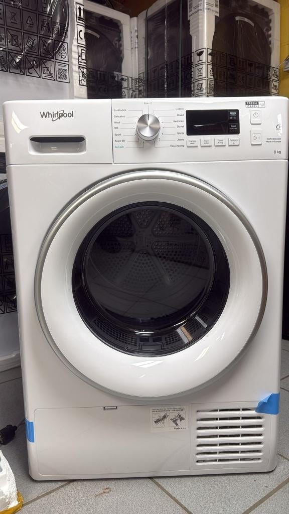Condens Droogkasten Whirlpool 8Kg, Elektronische apparatuur, Droogkasten, Nieuw, Condens, Voorlader, 8 tot 10 kg, 85 tot 90 cm