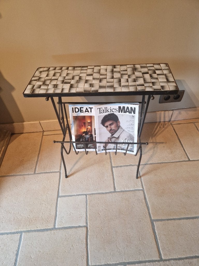 Mid Century Modern Magazine & kranten bijzettafel, Antiek en Kunst, Ophalen of Verzenden