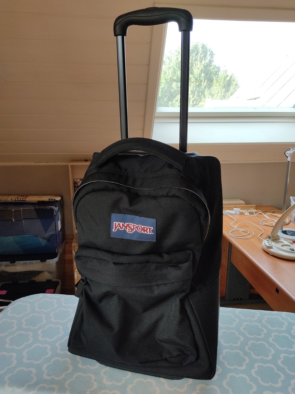 reistrolley/rugzak met wieltjes- JanSport, Ophalen of Verzenden, Zwart, Wieltjes