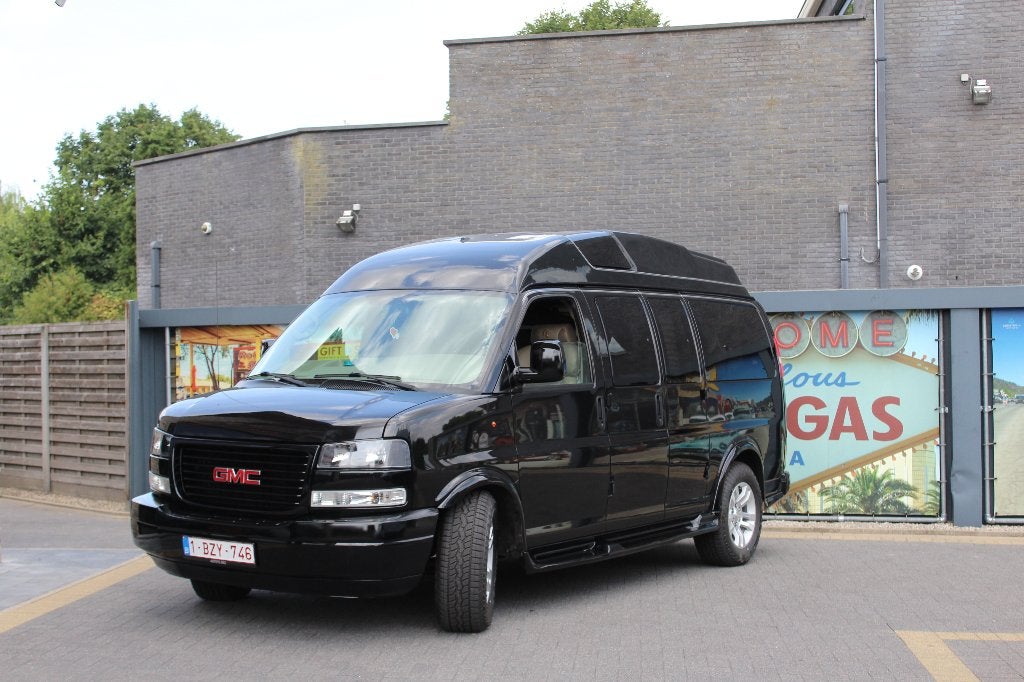 GMC Savana Camper Van 5.3 V8, Auto's, Automaat, Lederen bekleding, Savana, Zwart