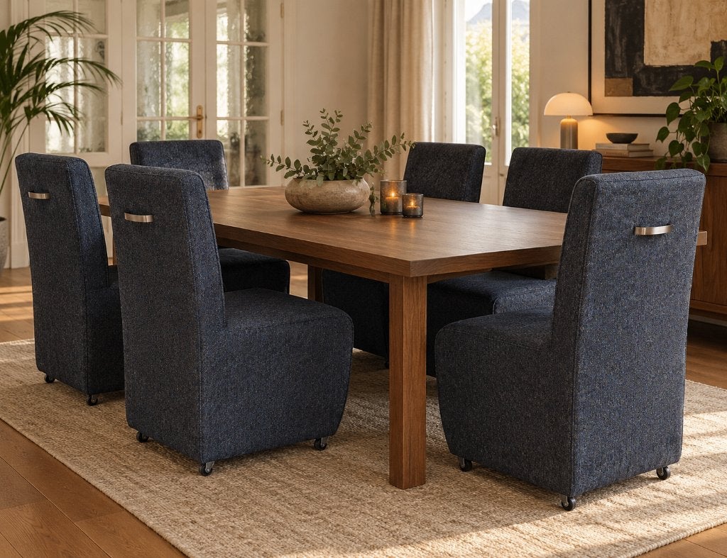 6 grijze stoelen Goossens met wieltjes in perfecte staat, Ophalen, Zo goed als nieuw