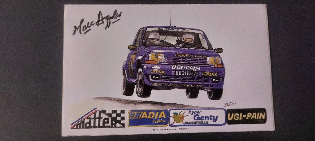 Sticker autocollant Rally renault marc Azzolini, Envoi, Utilisé
