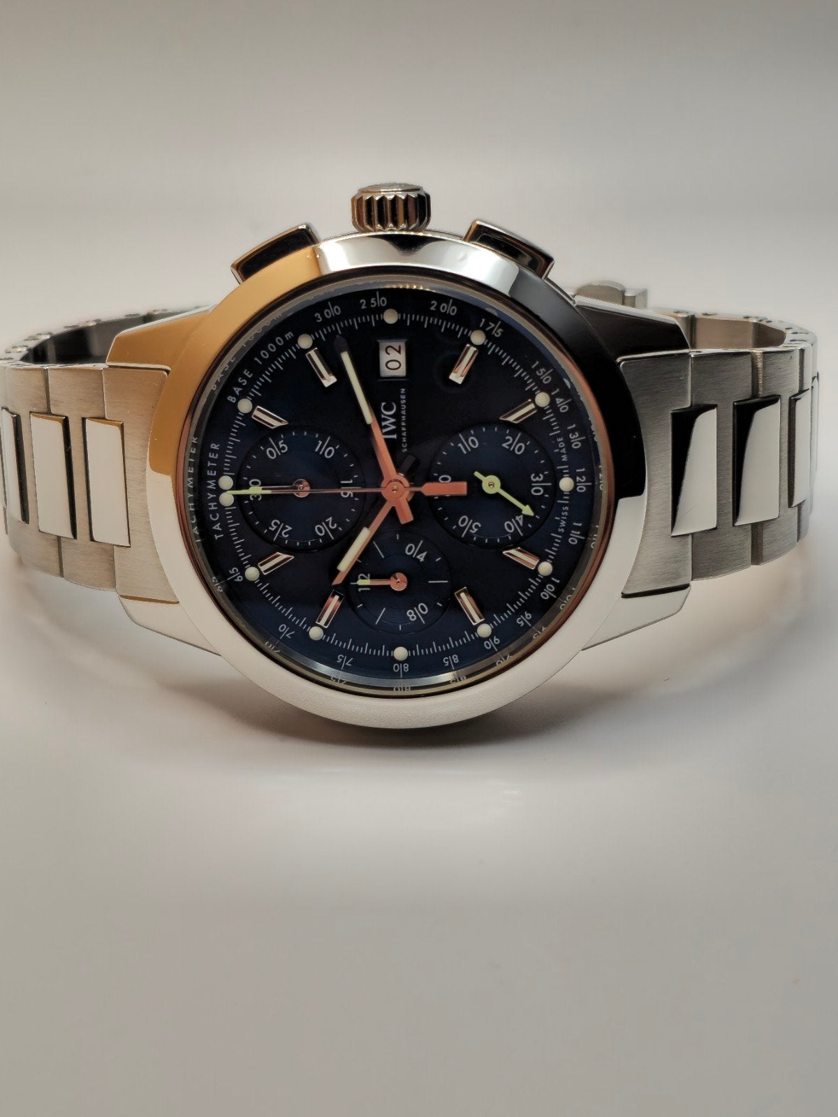 Iwc ingenieur full set blue dial, Handtassen en Accessoires, Horloges | Heren, Overige merken, Staal, Staal, Polshorloge