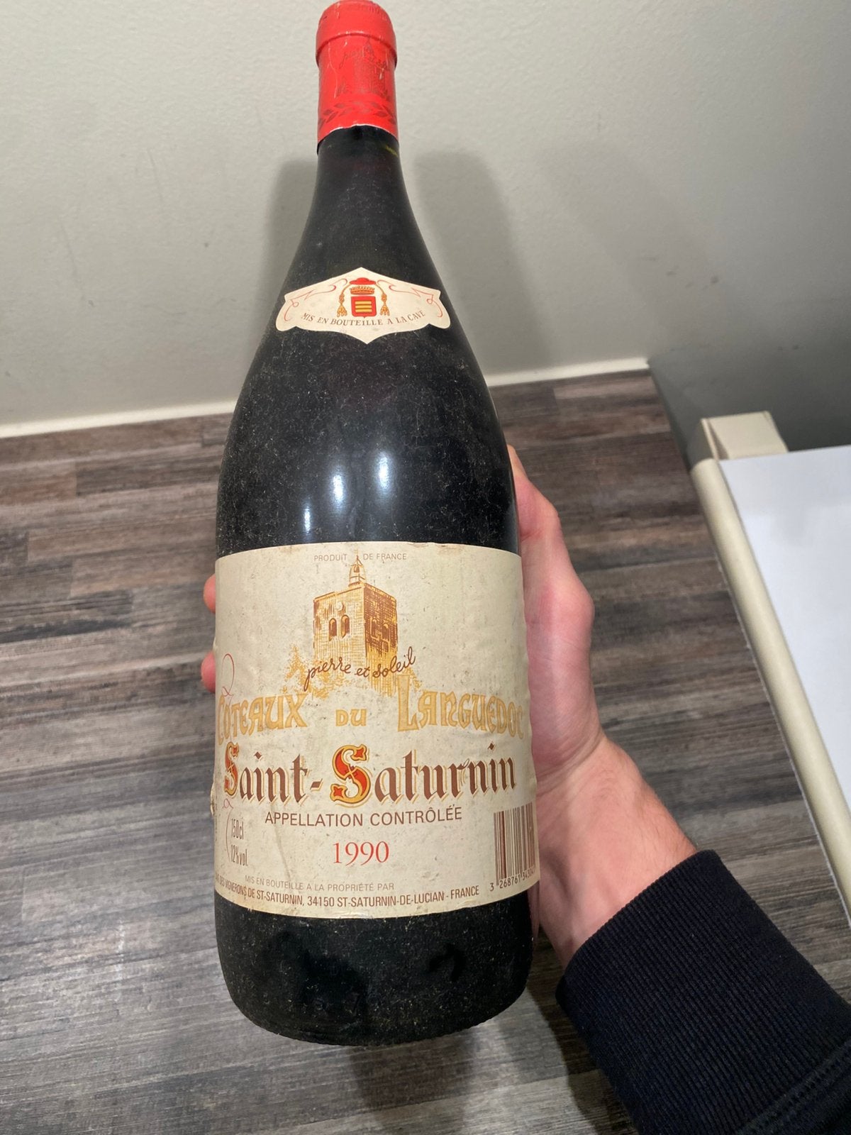 Coteaux du languedoc saint-saturin 1990, Collections, Enlèvement ou Envoi, Pleine, Comme neuf, Vin rouge