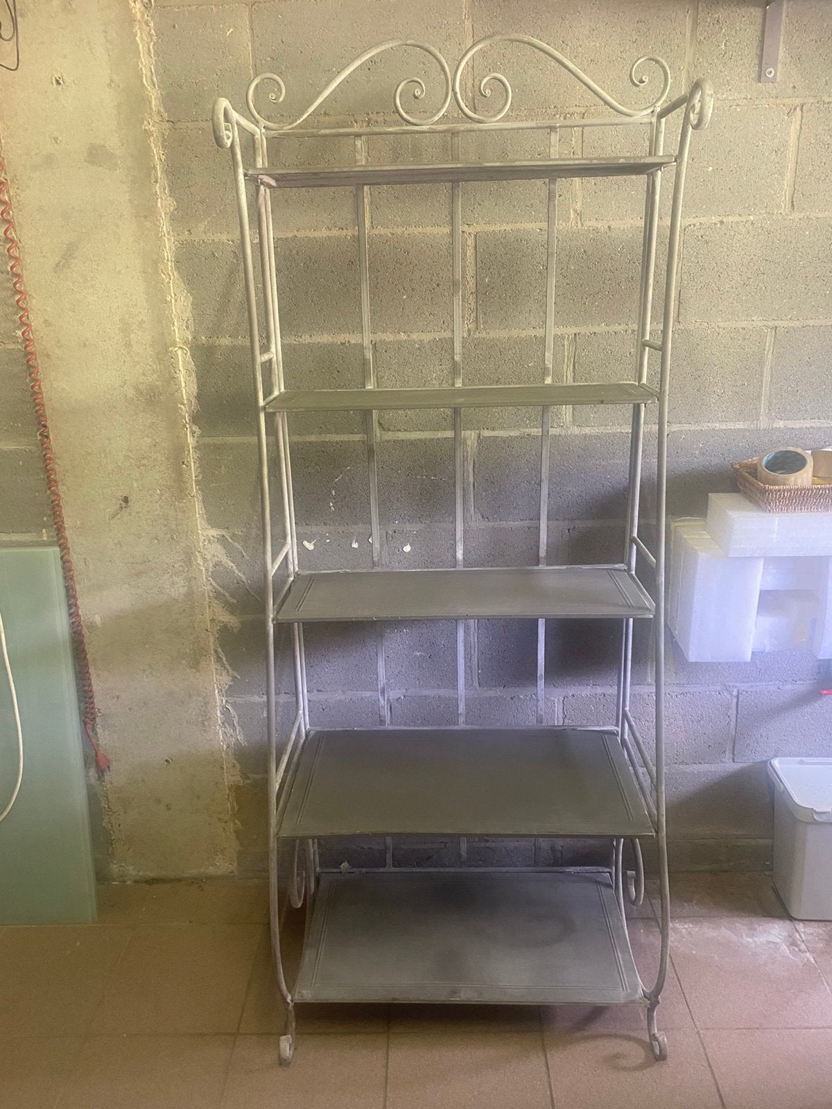 Étagère en fer forgé pliable / porte-plantes, Maison & Meubles, Enlèvement, Utilisé