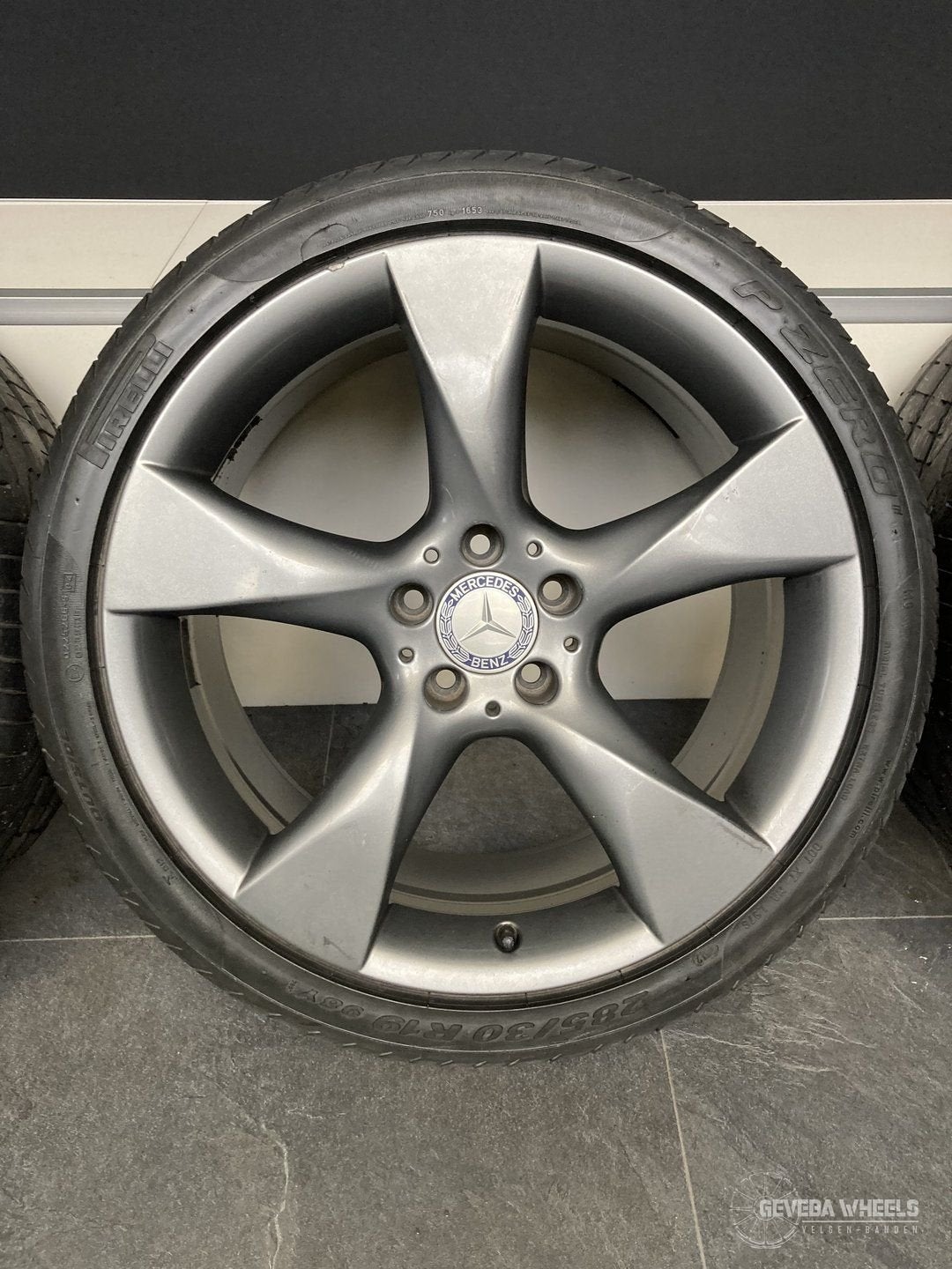 19” originele Mercedes-Benz CLS W218 velgen + banden 5x112, Auto-onderdelen, Banden en Velgen, 19 inch, Gebruikt, 255 mm, -