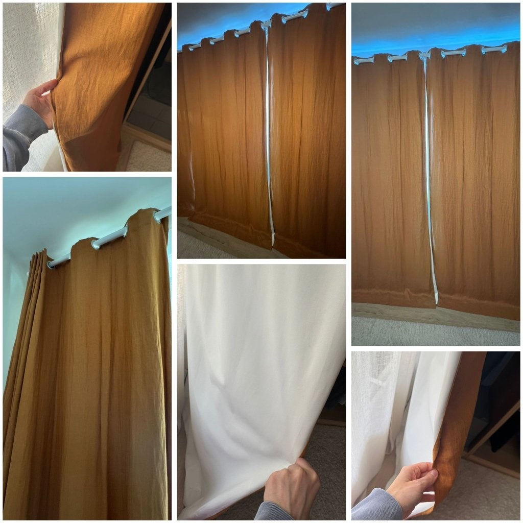 Rideaux en lin, Comme neuf, 260 cm, Enlèvement, 140 cm