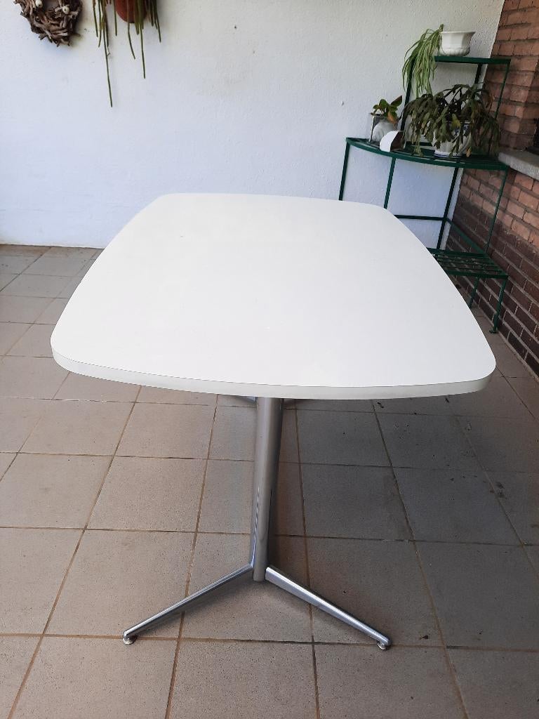 witte keukentafel, Ophalen, Gebruikt, 100 tot 150 cm, 50 tot 100 cm