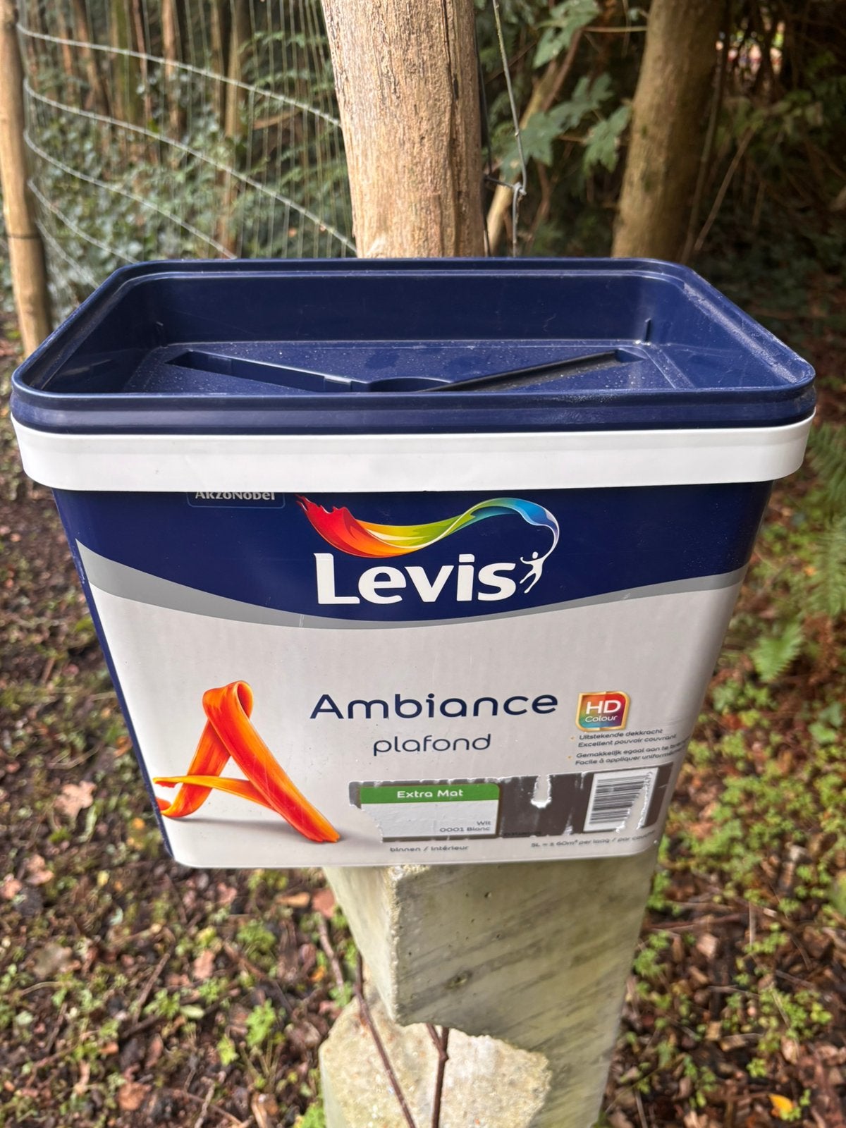 Ongeopend Levis Ambiance Plafondverf 5L – Extra Mat – Wit, Doe-het-zelf en Bouw, Ophalen, Nieuw, Wit