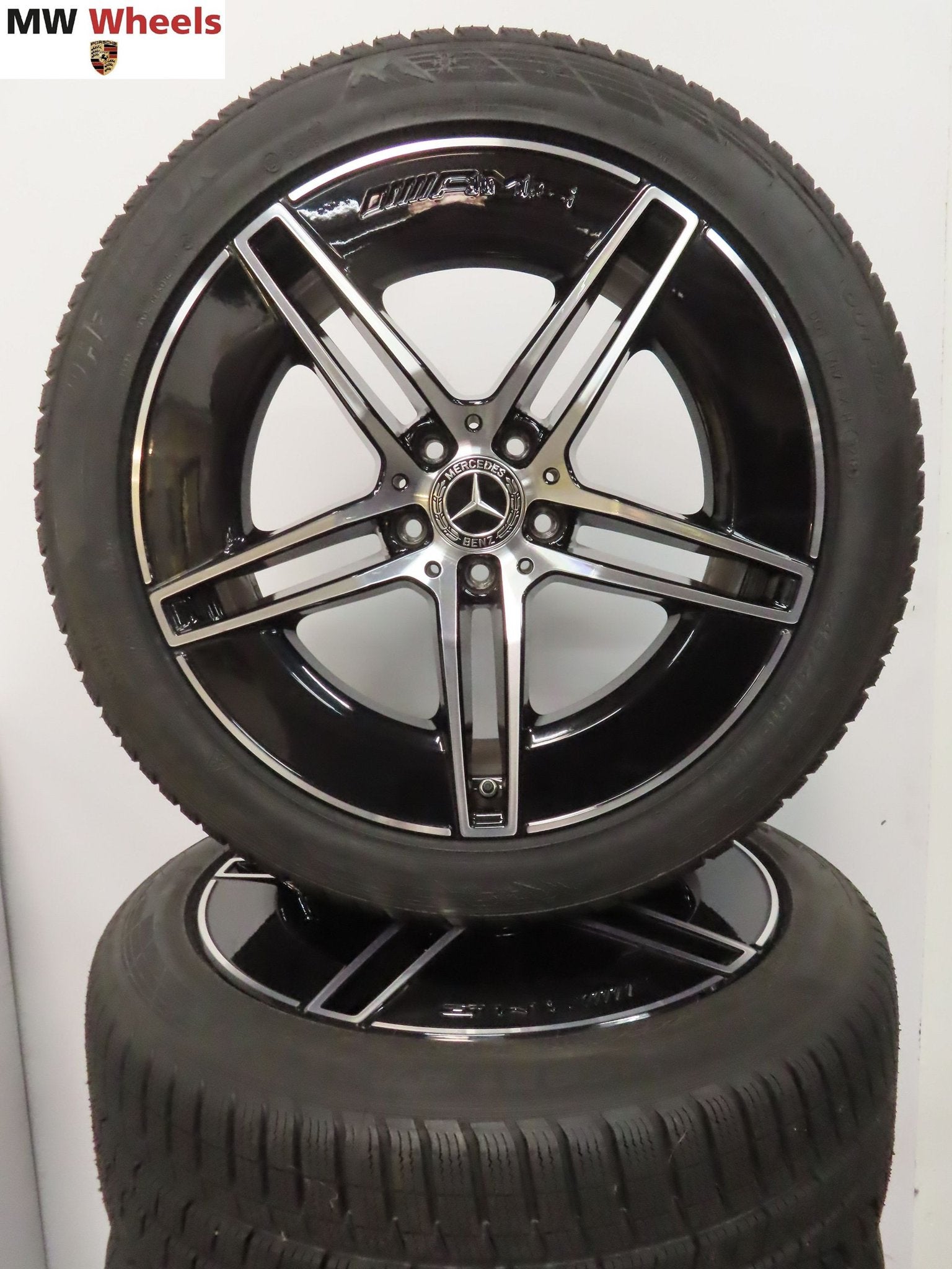 Mercedes E klasse W214 AMG 19 inch velgen met winterbanden, Autos : Pièces & Accessoires, Pneus et Jantes, Véhicule de tourisme