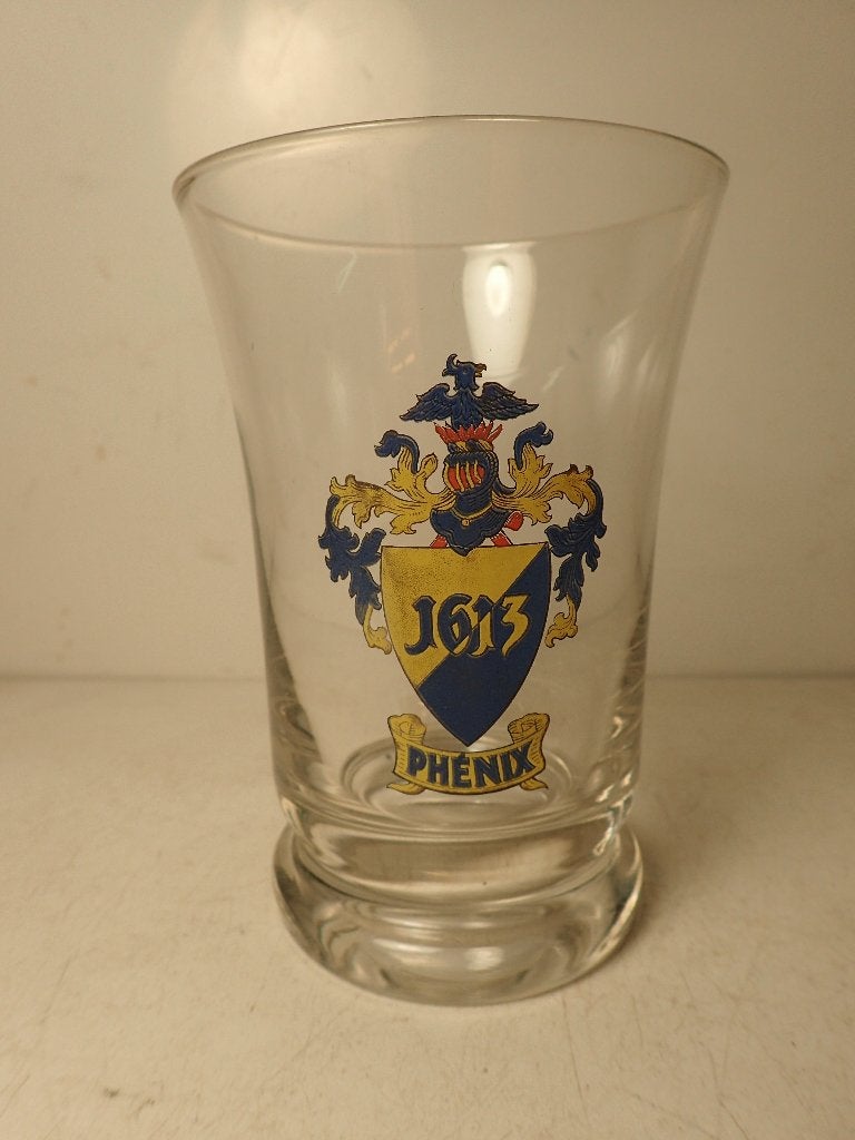 Oud bierglas Phenix  Sint jans Molenbeek, Ophalen of Verzenden, Gebruikt, Glas of Glazen, Overige merken