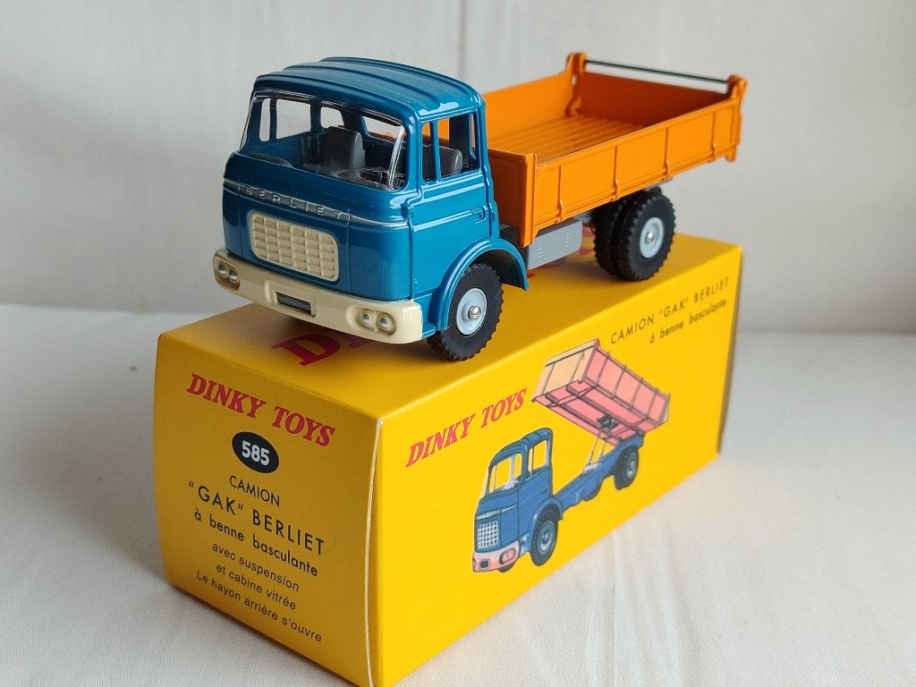Dinky Atlas _ BERLIET GAK "benne basculante" _ ref. 585., Hobby & Loisirs créatifs, Voitures miniatures | 1:43, Enlèvement ou Envoi