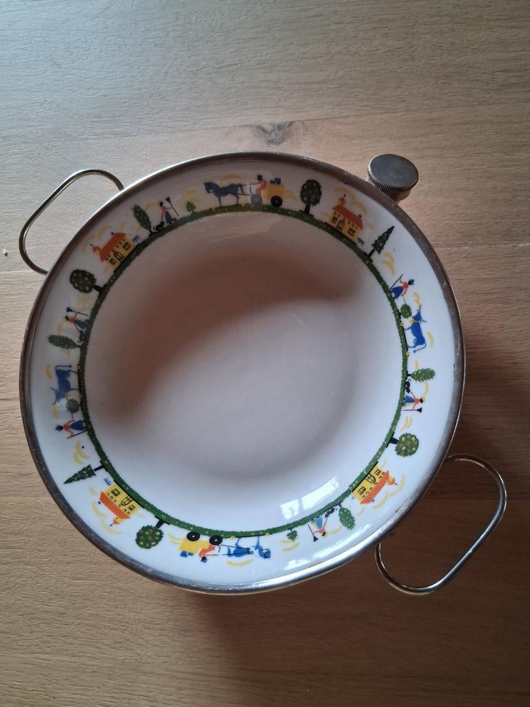 Vintage warmhoudbord baby’s jaren 50, Ophalen of Verzenden