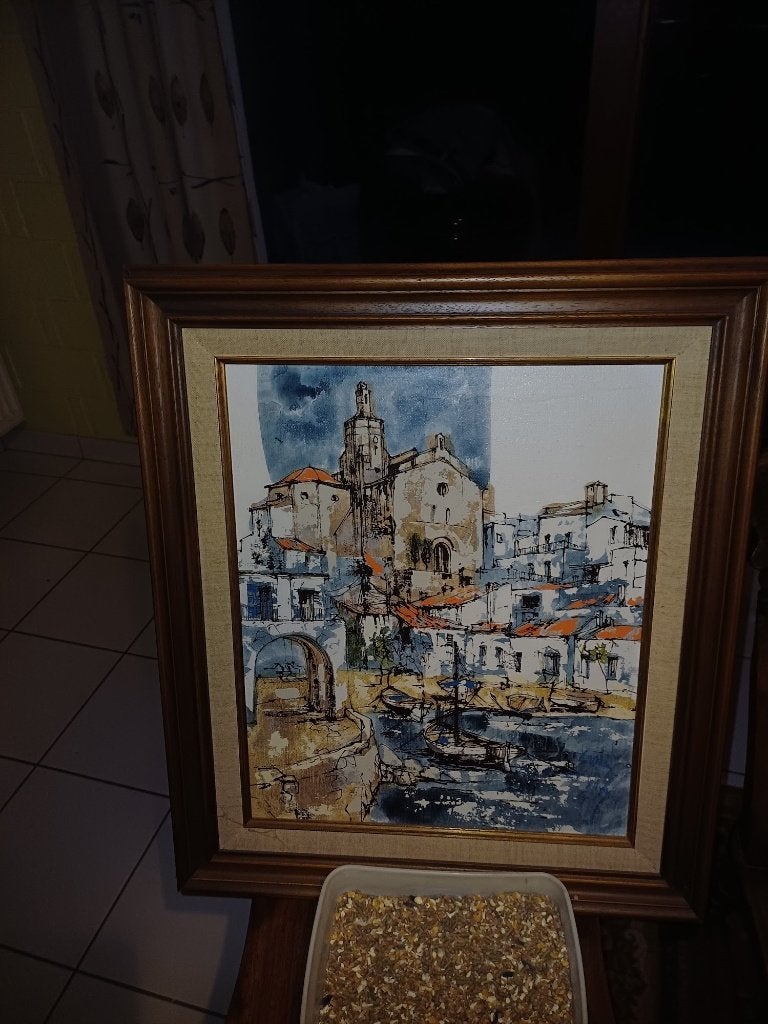 Schilderij Bernard Dufour, Antiquités & Art, Peinture à l'huile, Signé, Enlèvement, Paysage urbain / rural