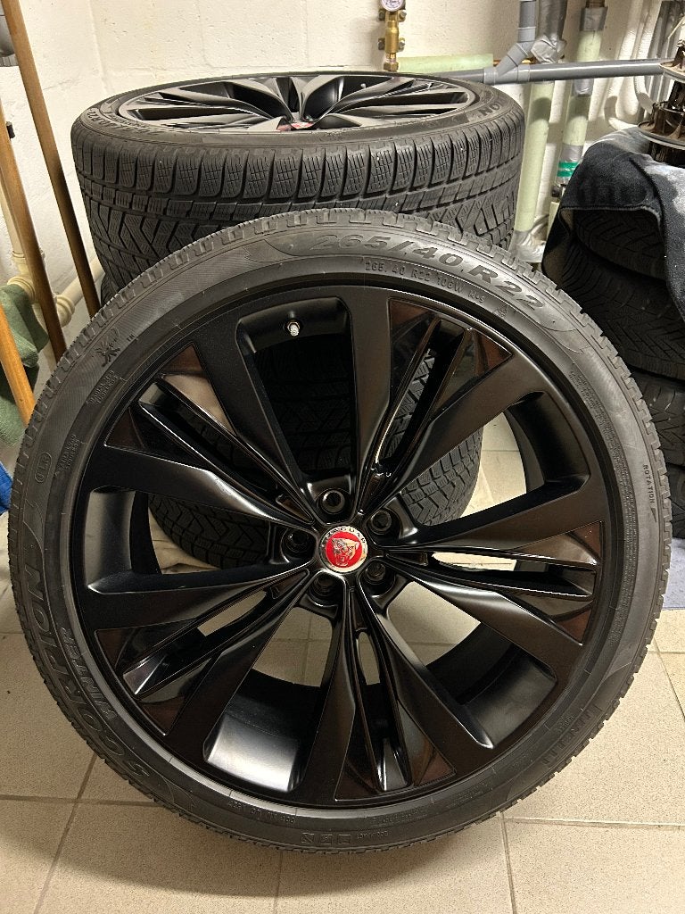 0riginele 22 inch black doubel helix velgen met winterbanden, Pneus et Jantes, Pneus hiver, Autres dimensions, Enlèvement