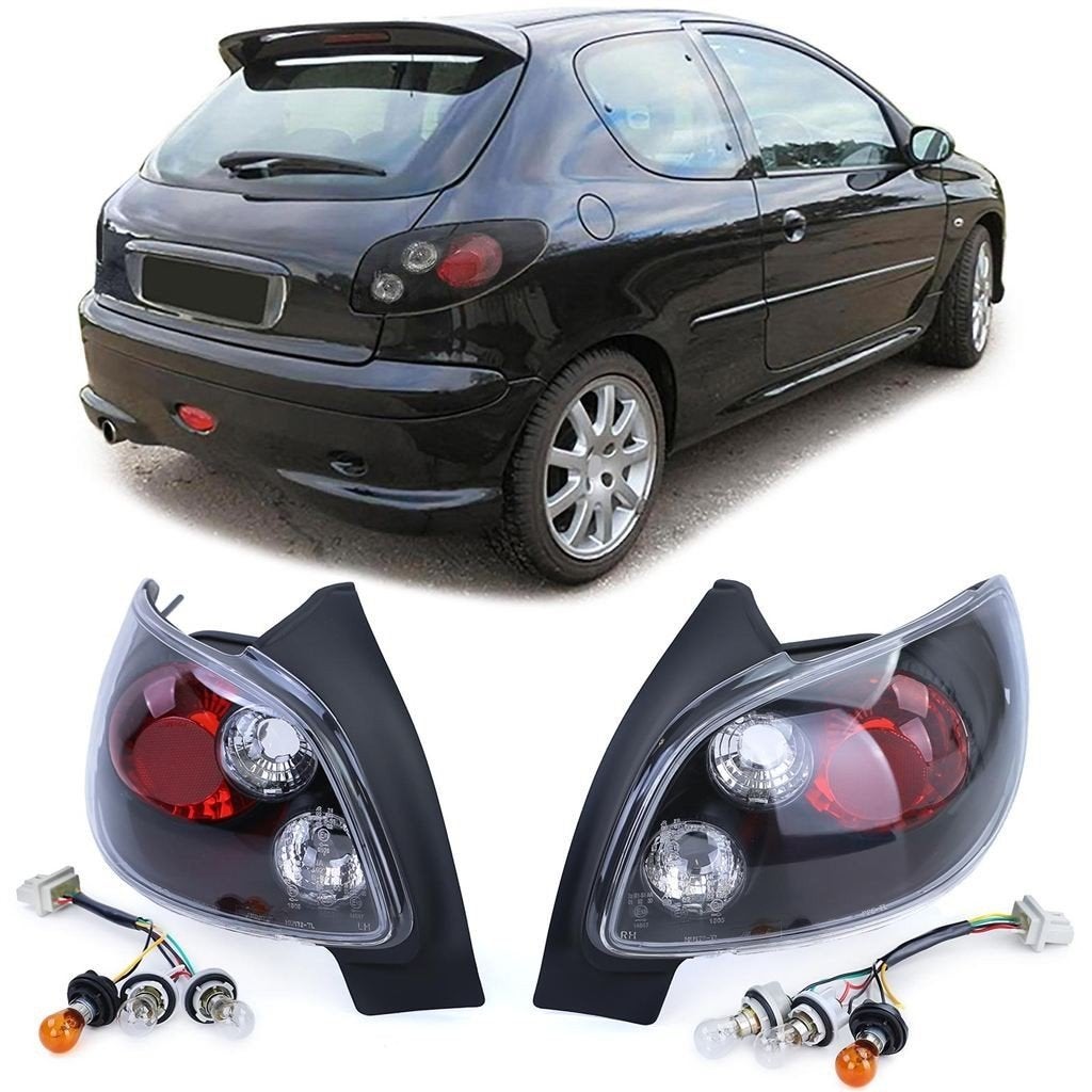 Smoke Achterlichten Peugeot 206 Hatchback Chroom Set Links &, Envoi
