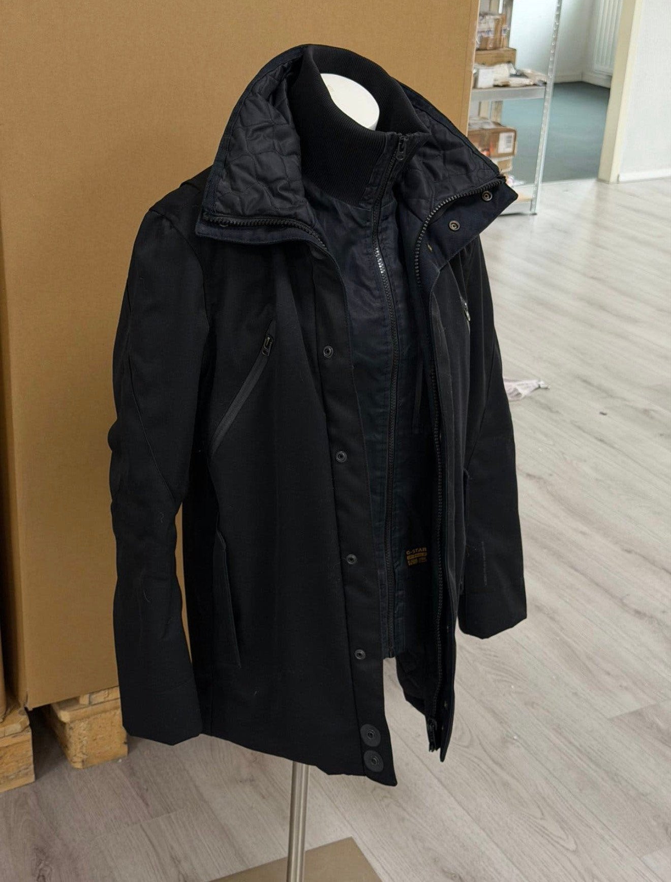 Veste G-Star RAW de Black M Veste d'hiver Parka pour homme, Enlèvement ou Envoi, Comme neuf, Taille 48/50 (M), Noir