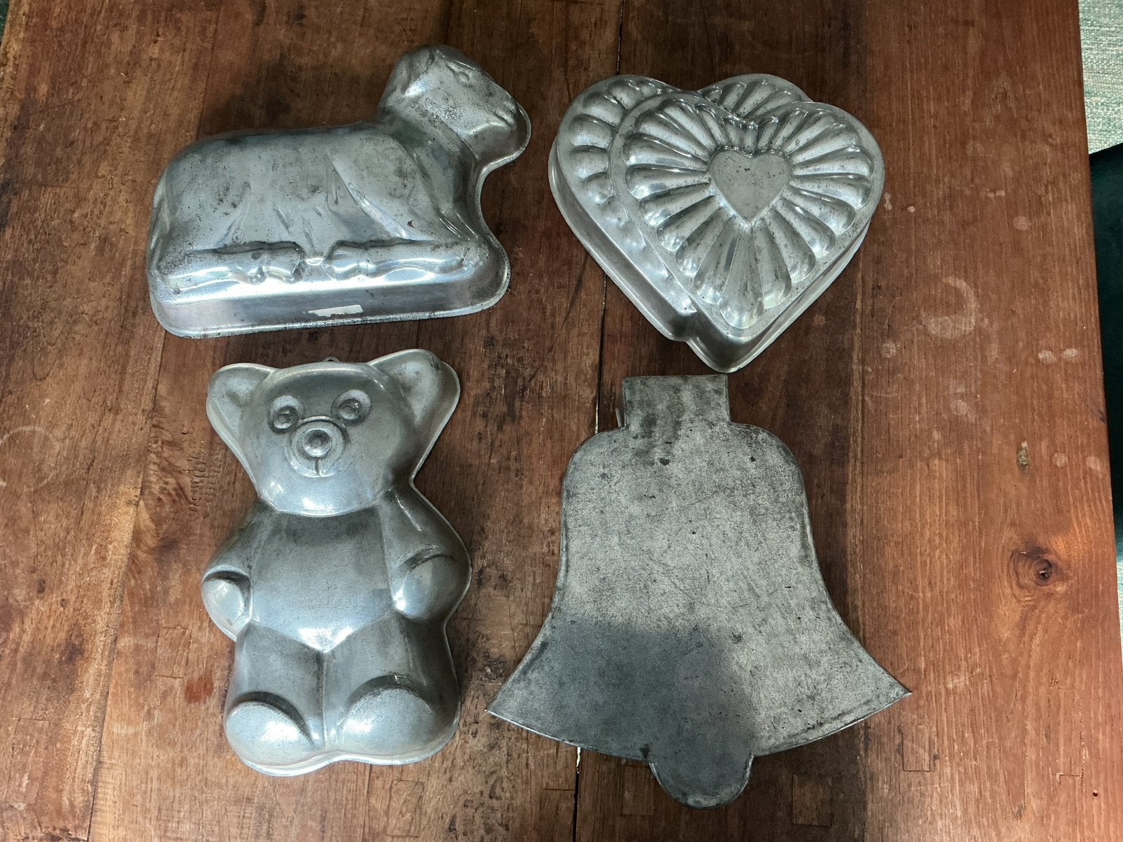 4 oude bakvormen, Antiek en Kunst, Antiek | Keukengerei, Ophalen