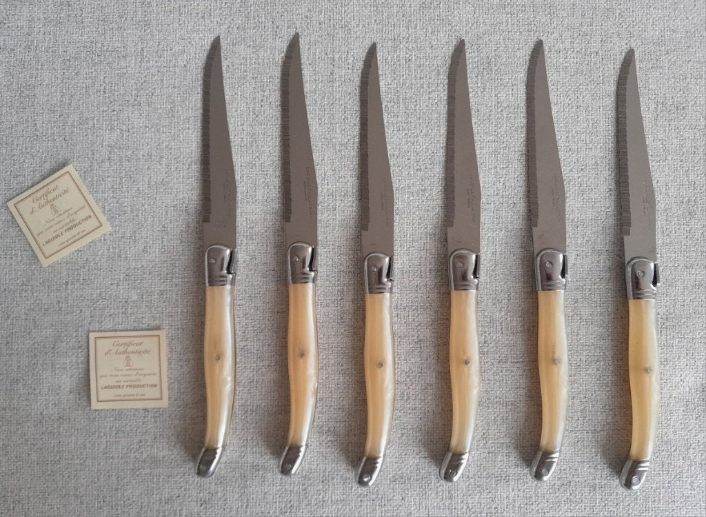 6 couteaux à steak Jean Dubost Laguiole qualité supérieure, Enlèvement ou Envoi, Laguiole
