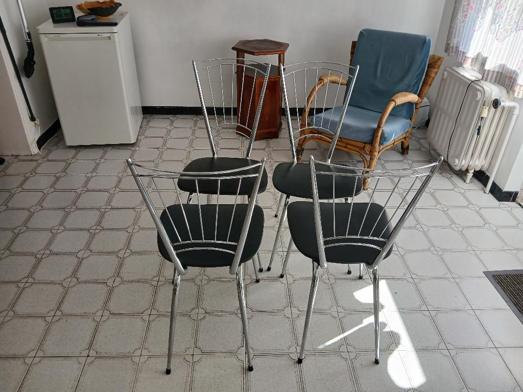 Chaises de cuisine, Ophalen, Gebruikt, Zwart, Vier