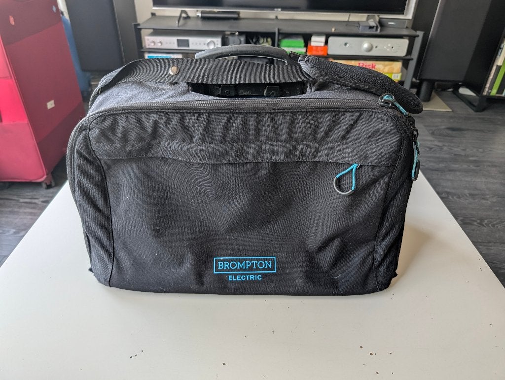 Sacoche avant Brompton Electric City Bag 20L – Noir & Bleu, Enlèvement ou Envoi, Utilisé, Brompton