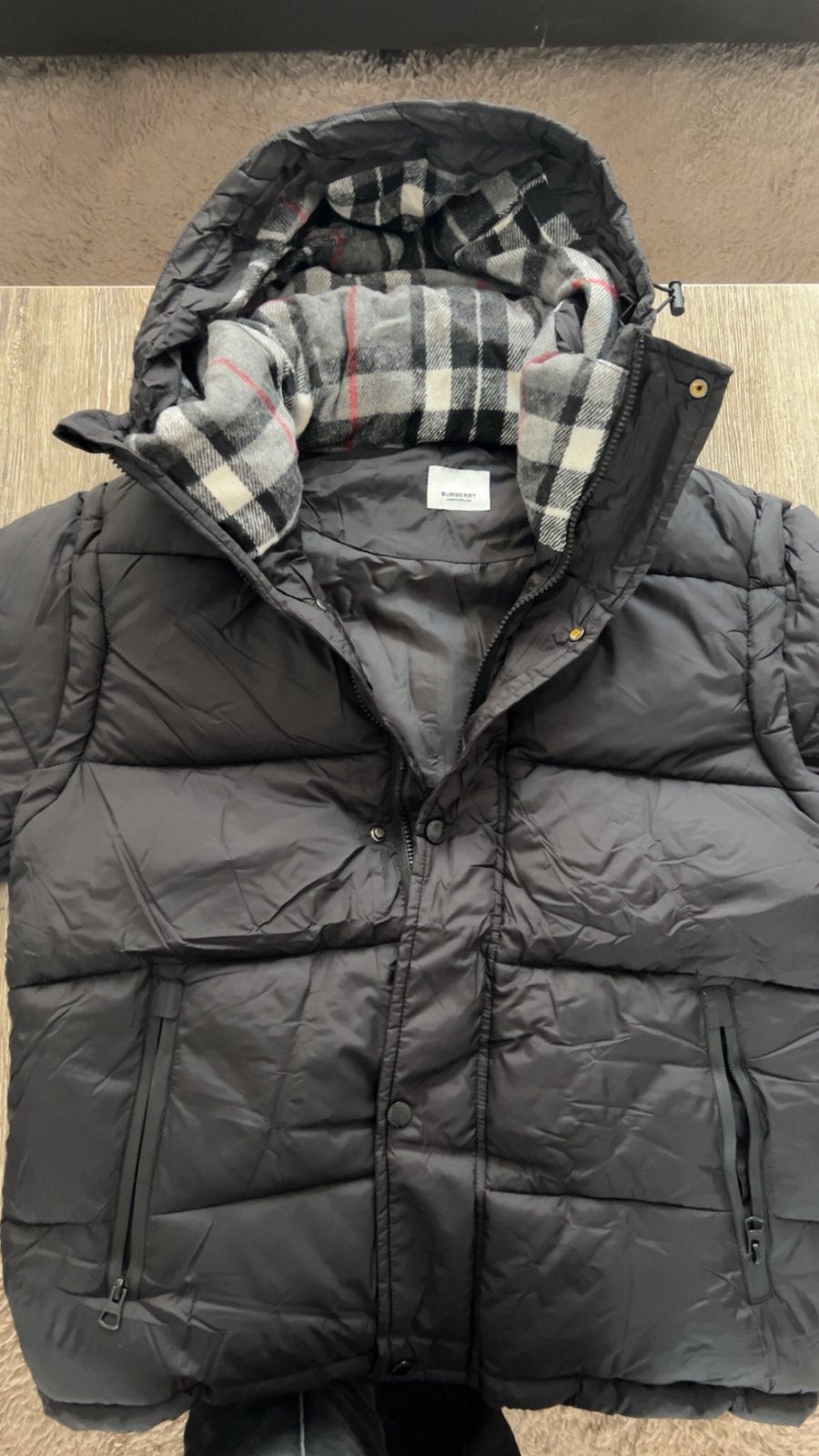 Burberry 1:1 jas, Kleding | Heren, Bodywarmers, Gedragen, Maat 46 (S) of kleiner, Zwart, Ophalen of Verzenden