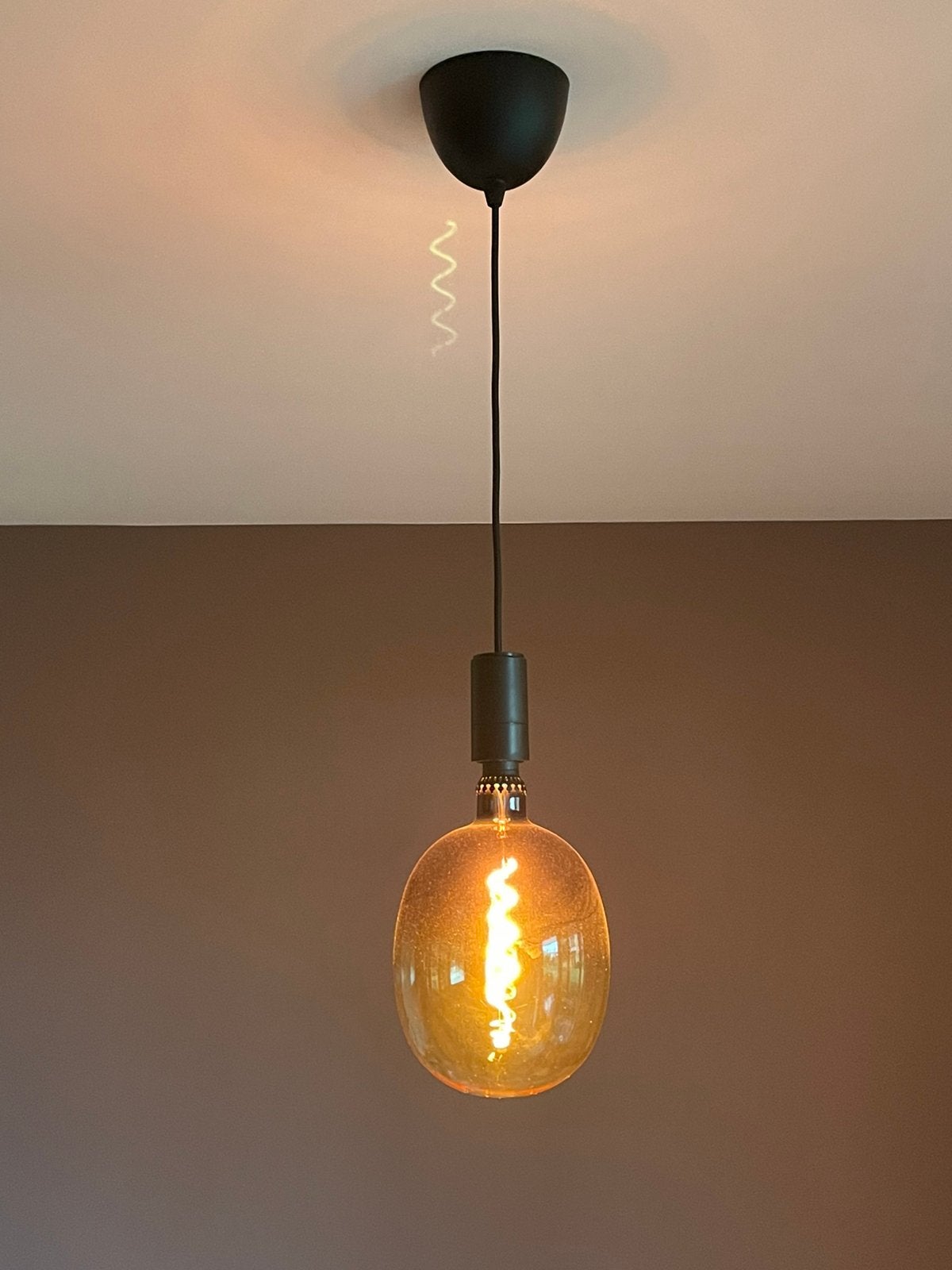 Lampe suspendue en verre fumé IKEA, Enlèvement ou Envoi, Comme neuf