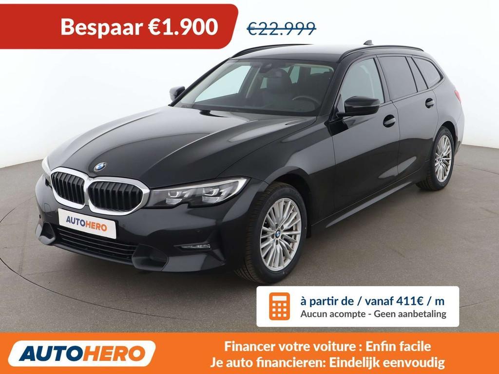 BMW 3 Serie 318 318d Sport Line (bj 2020, automaat), Auto's, Achterwielaandrijving, Lichtsensor, Zwart, 5 deurs