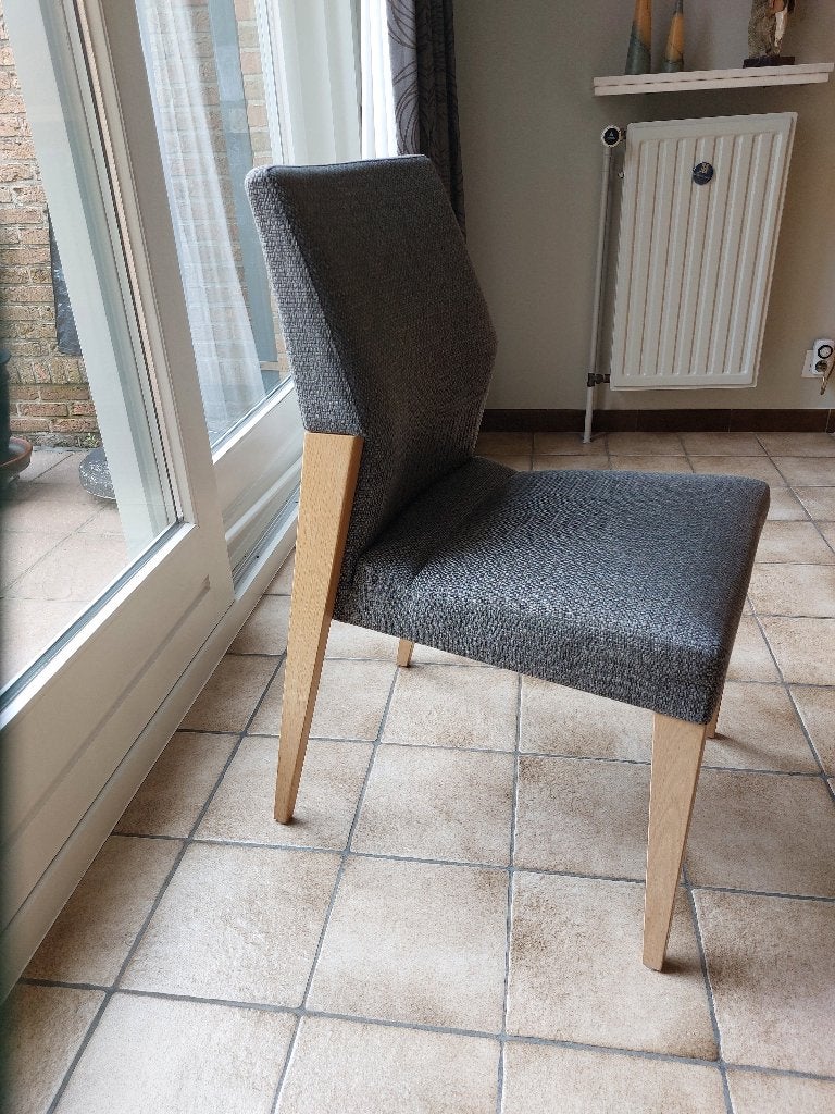 Eetkamerstoelen, Huis en Inrichting, Stoelen, Ophalen, Bruin, Zo goed als nieuw, Stof