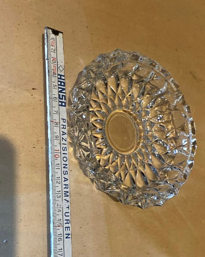 Cendrier en cristal de 14 cm de diamètre, Enlèvement ou Envoi
