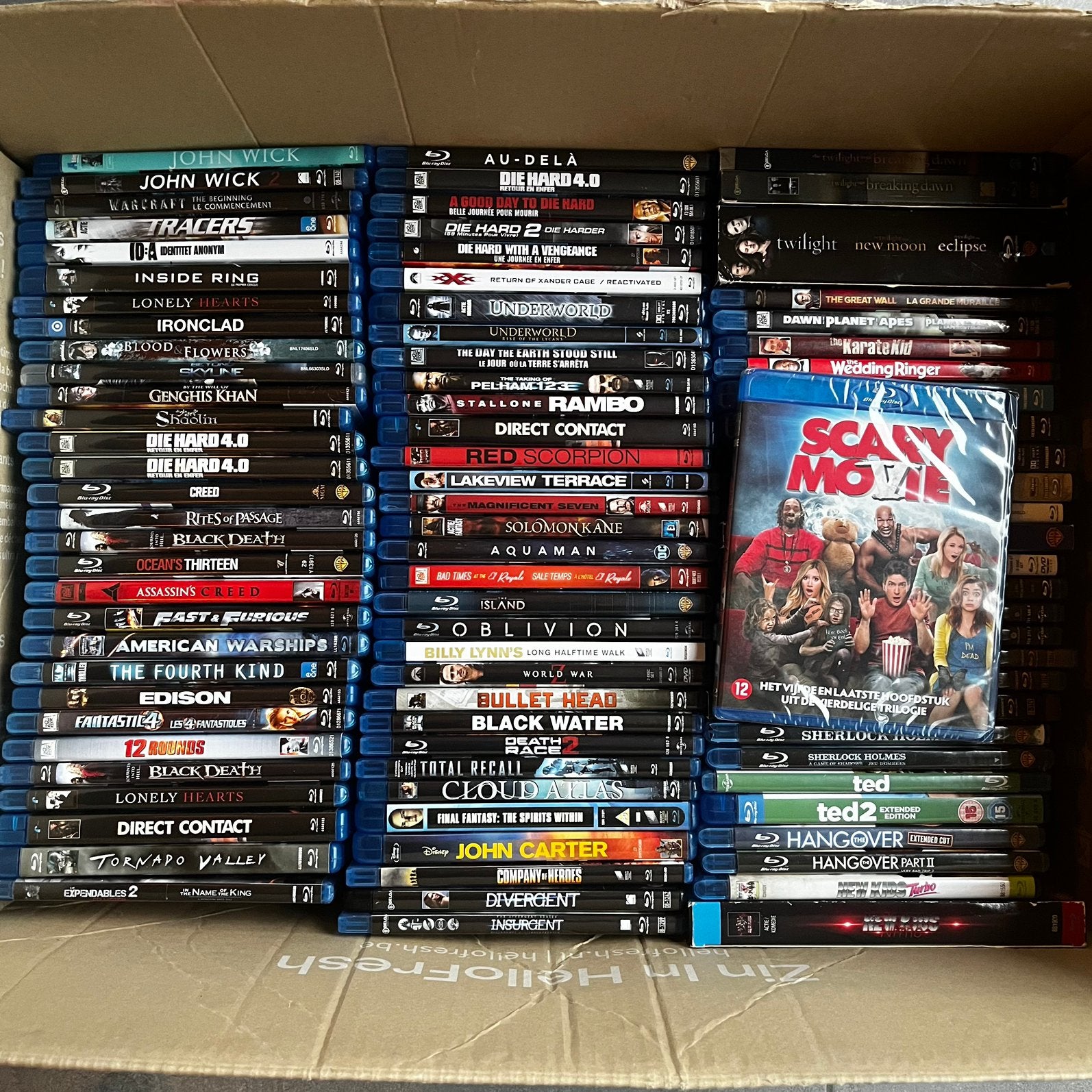 Grote partij Blu-rays (ca. 130 stuks), CD & DVD, Blu-ray, Action, Enlèvement ou Envoi, Tous les âges, Coffret