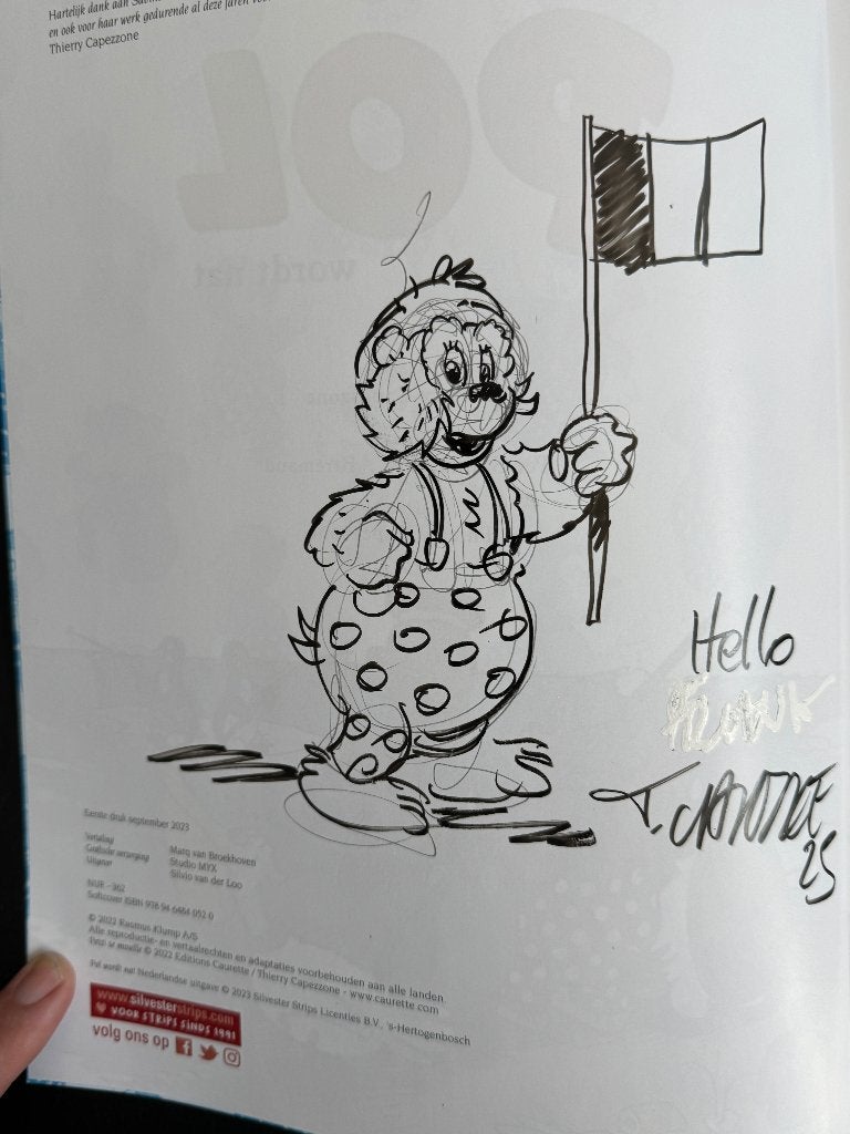 "POL wordt nat" - T. Capezzone (DK) (mét inkttekening POL), Boeken, Eén stripboek, Ophalen of Verzenden, Nieuw, Thiery Cappezone