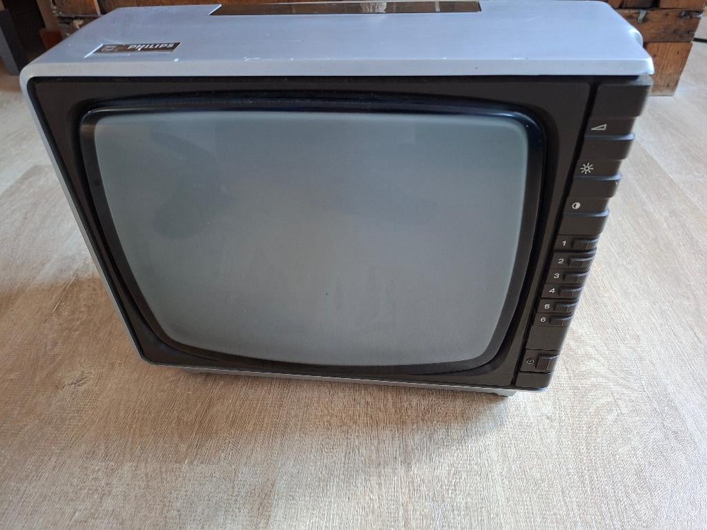 Philips vintage zwart-wit TV, TV, Hi-fi & Vidéo, Télévisions vintages, Enlèvement, Utilisé, Philips