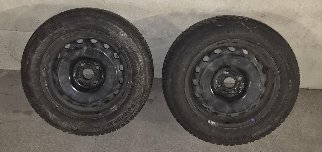 2X Jantes + Pneus Hiver Hyundai I20, 15 pouces, Pneus hiver, 185 mm, Pneu(s)