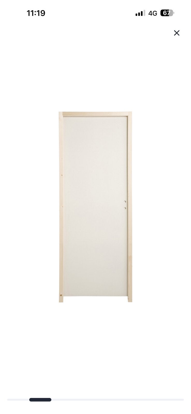 Bloc porte H204 L73 serrure + clé, Ophalen, Zo goed als nieuw