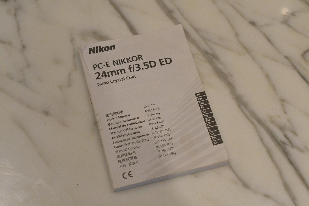 Manuel du Nikon PC-E Nikkor 24 mm f/3,5D ED, Enlèvement ou Envoi, Comme neuf, Nikon, Autres types