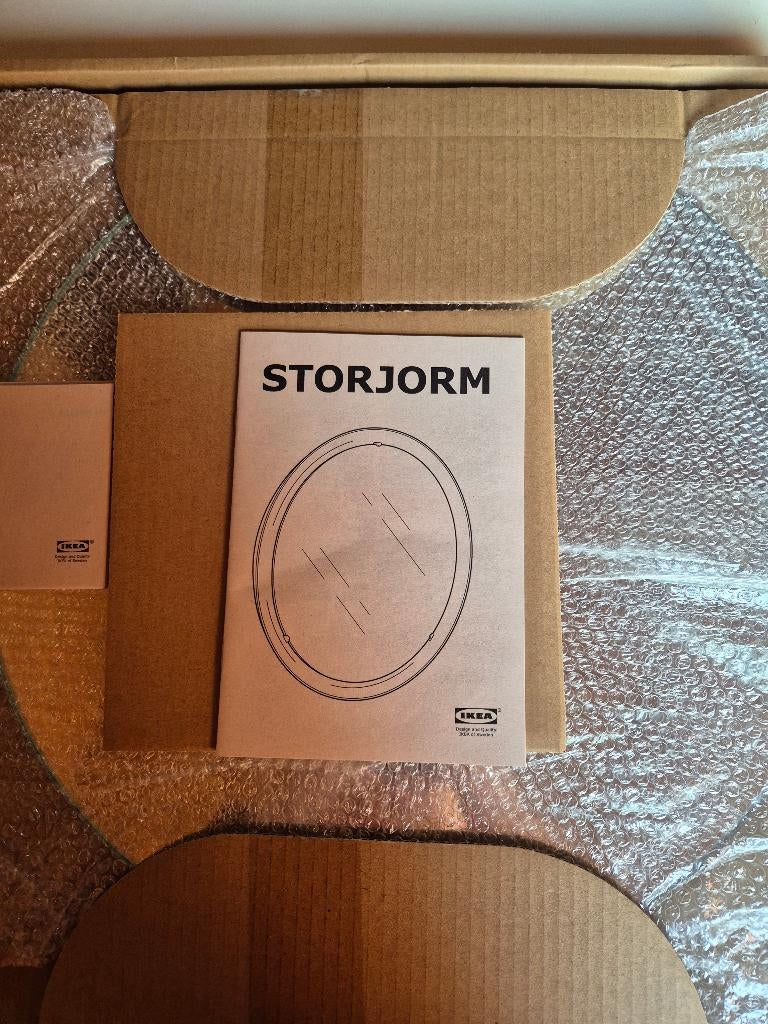 Ikea Stormjorm spiegel met verlichting, Neuf, Moins de 100 cm, Rond, Enlèvement