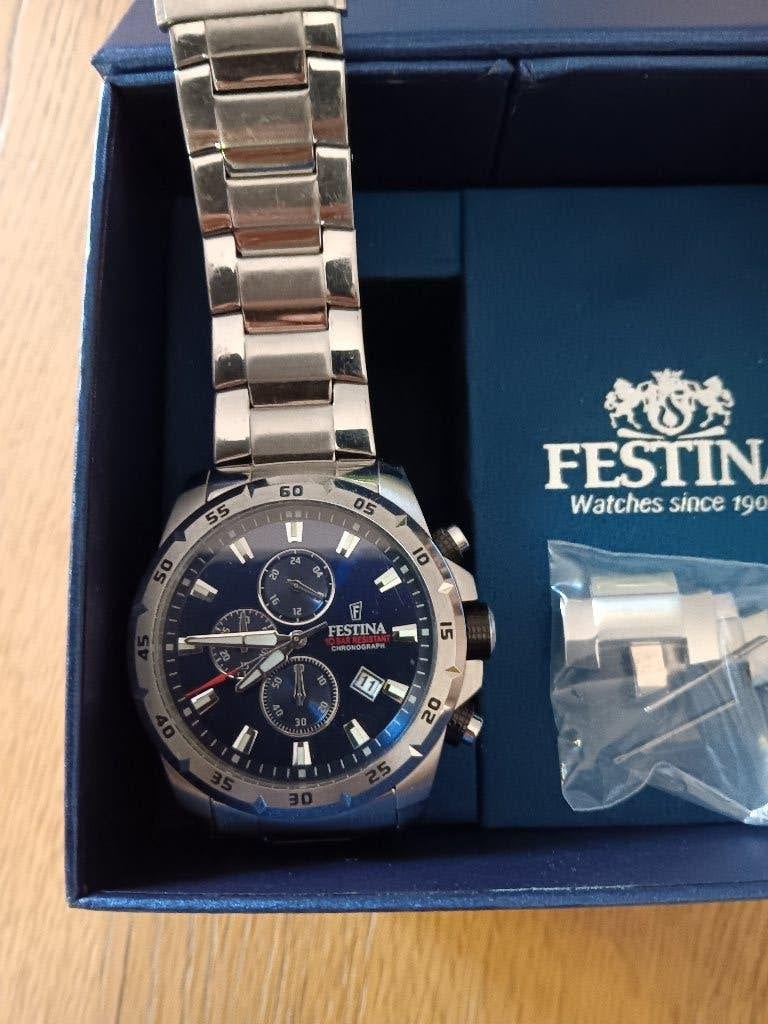 SKAGEN + FESTINA, Staal, Staal, Polshorloge, Zo goed als nieuw