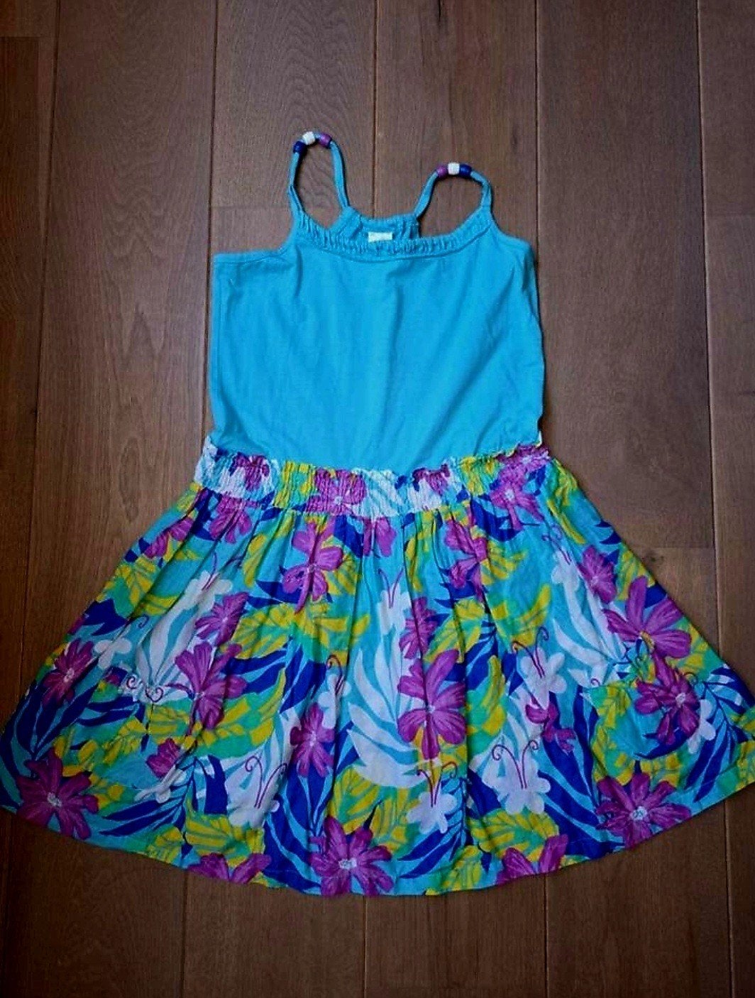 Mooi  zomerkleedje in maat 158 met parels & spaghettibandjes, Kinderen en Baby's, Kinderkleding | Maat 158, Ophalen of Verzenden