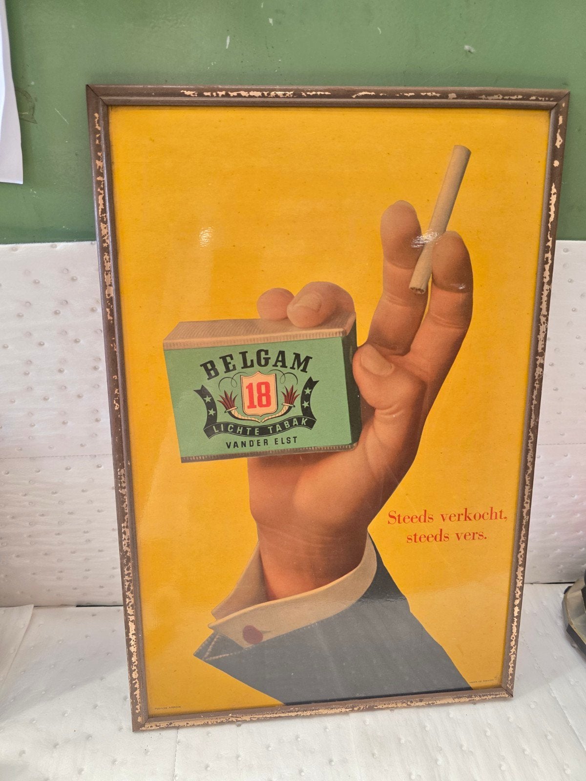 reclame bord belgam, Ophalen of Verzenden, Reclamebord
