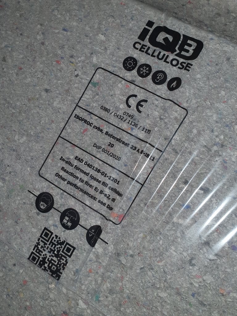 Cellulose vlokken iQ3, Bricolage & Construction, Isolation & Étanchéité, Enlèvement, Neuf, Autres matériaux, Isolation de toiture