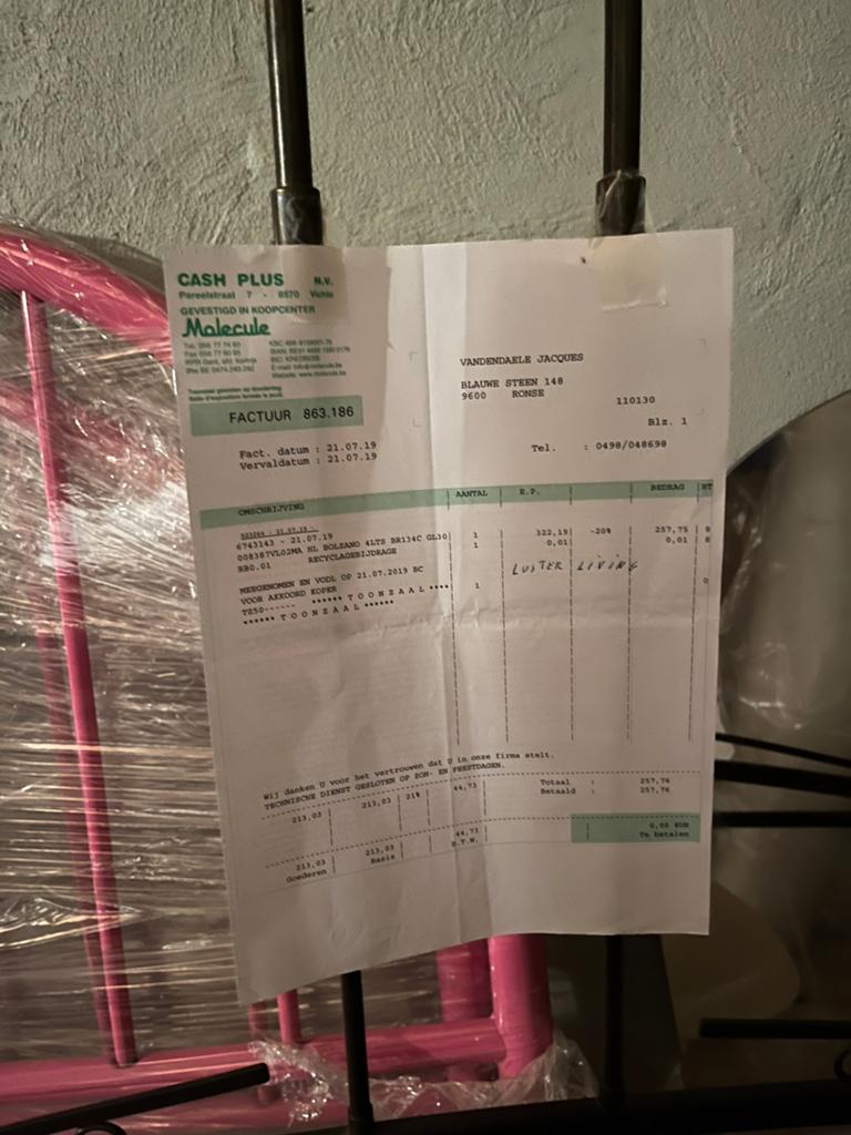 luster 4 lanpen  van257,74 naar 150,00 euro, Ophalen, Nieuw, Klasiek, 75 cm of meer