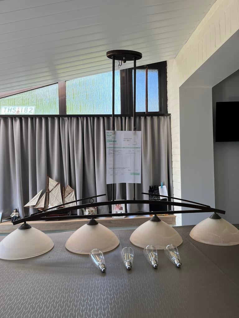 lustre en cuivre, Maison & Meubles, Lampes | Suspensions, Neuf, 75 cm ou plus, Klasiek, Enlèvement