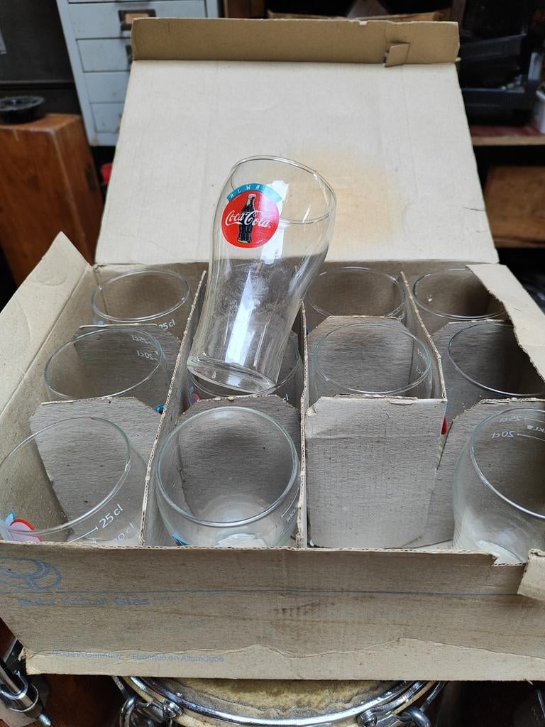 Cola glazen 12pc., Verzamelen, Ophalen