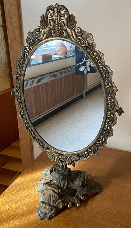 VINTAGE TAFELSPIEGEL BAROK STIJL, Antiek en Kunst, Ophalen