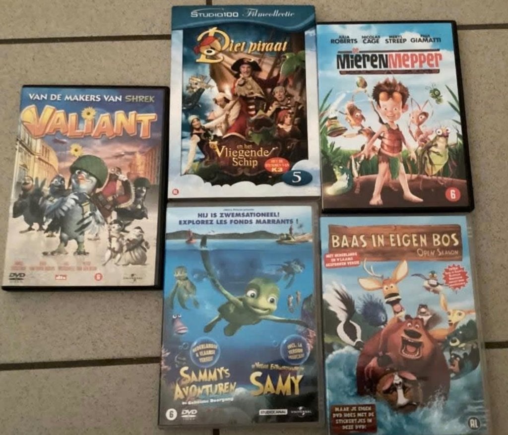 5 kinderfilms te koop, Enlèvement ou Envoi, Néerlandais, Néerlandais