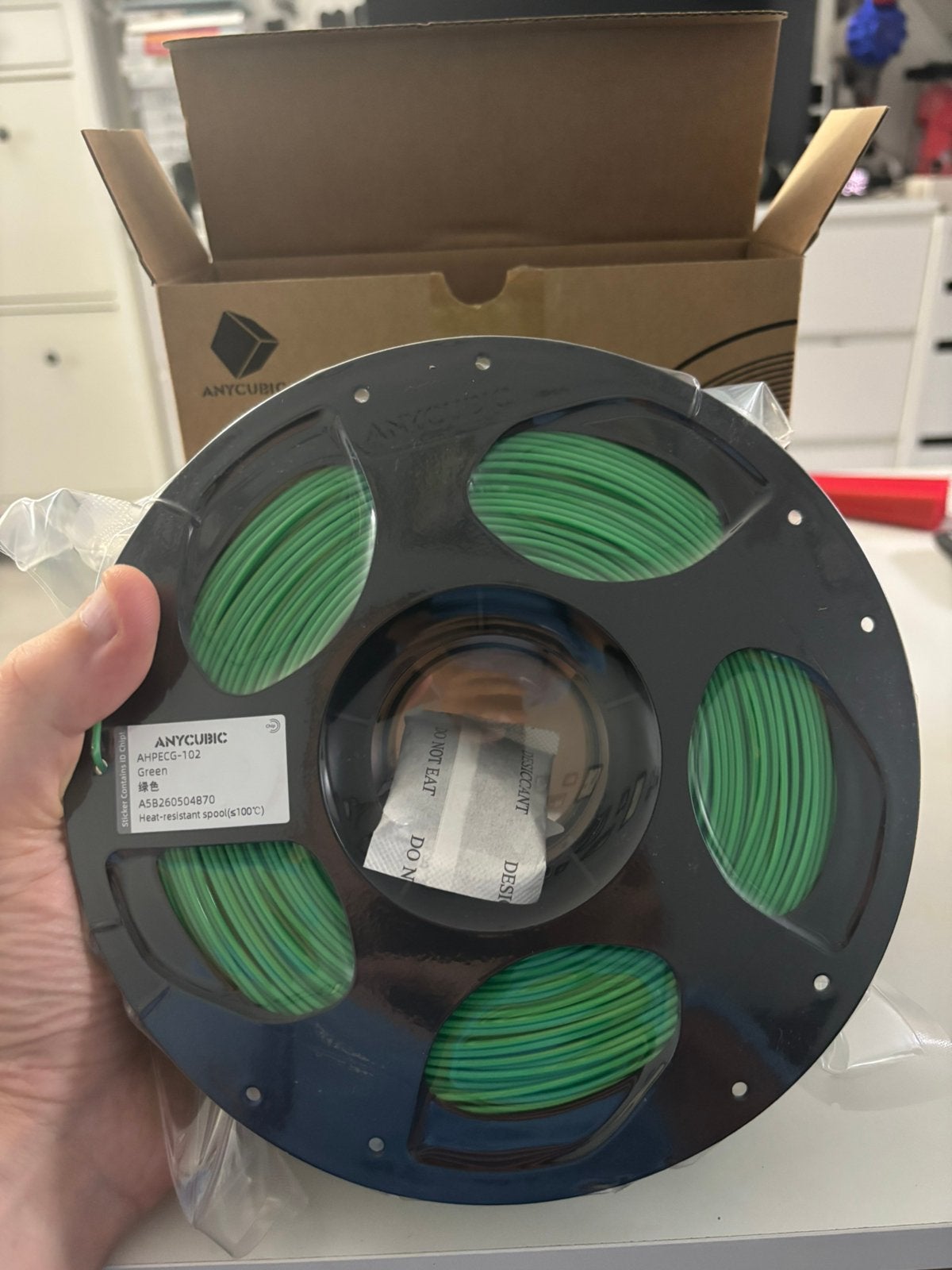 Bobine Filament PETG Vert Anycubic, Informatique & Logiciels, 3D Fournitures d'imprimante, Enlèvement ou Envoi, Comme neuf